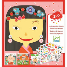 Cargar imagen en el visor de la galería, SET CREAR CON CALCOMANIAS CARAS TODAS DIFERENTES (DJ08934)