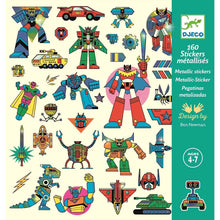 Cargar imagen en el visor de la galería, SET 160 CALCOMANIAS METALIZADAS ROBOTS (DJ09276)