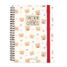 Cargar imagen en el visor de la galería, AGENDA SEMANAL 12M GRANDE CON ESPIRAL TEDDY BEAR CHERRY WHITE 2027 (AG2712159)