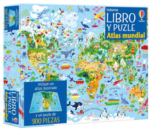 Cargar imagen en el visor de la galería, LIBRO Y PUZLE ATLAS MUNDIAL