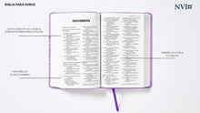 Cargar imagen en el visor de la galería, BIBLIA PARA NIÑOS NVI LAVANDA (TR 2022)