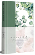 Cargar imagen en el visor de la galería, BIBLIA RVR 1960 LETRA GRANDE TELA VERDE CON FLORES (TD)