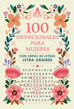 Cargar imagen en el visor de la galería, 100 DEVOCIONALES PARA MUJERES CON SOPA DE LETRAS (LETRA GRANDE)