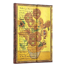 Cargar imagen en el visor de la galería, LIBRETA VAN GOGH SUNFLOWERS MIDI LINED (1520-9)