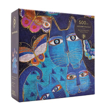 Cargar imagen en el visor de la galería, BLUE CATS & BUTTERFLIES PUZZLE 500 (9947-5)