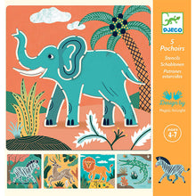 Cargar imagen en el visor de la galería, SET 5 PLANTILLAS PARA DIBUJAR ANIMALES SALVAJES (DJ08916)