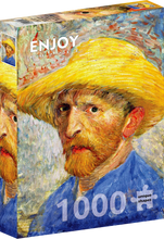 Cargar imagen en el visor de la galería, ROMPECABEZAS SELF PORTRAIT WITH A STRAW HAT VINCENT VAN GOGH 1000 PCS (ENJOY-1143)

