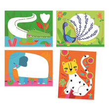 Cargar imagen en el visor de la galería, SET 12 TARJETAS COLOREAR PARA REVELAR ANIMALES (DJ00081)
