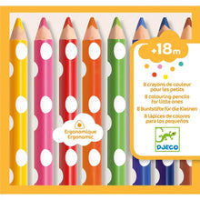 Cargar imagen en el visor de la galería, SET 8 LAPICES DE COLORES PARA LOS PEQUEÑOS (DJ09004)
