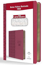 Cargar imagen en el visor de la galería, BIBLIA REINA VALERA REVISADA 1960 LETRA SUPER GIGANTE SIMIL PIEL FUCSIA ROSADA
