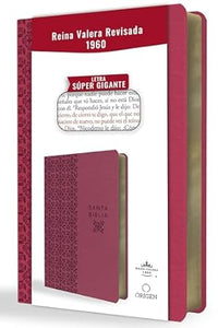 BIBLIA REINA VALERA REVISADA 1960 LETRA SUPER GIGANTE SIMIL PIEL FUCSIA ROSADA