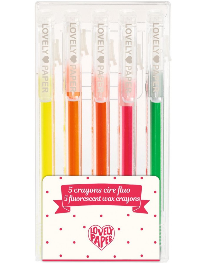 SET 5 CRAYONES NEON WAX (DD03791)