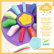 Cargar imagen en el visor de la galería, SET 12 CRAYONES EN FORMA DE FLOR (DJ09005)
