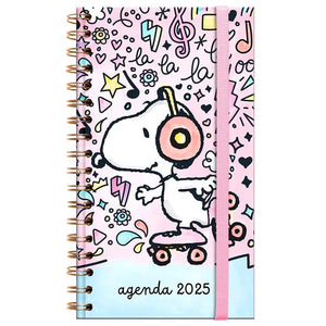 AGENDA SNOOPY CHEQUERA ESPIRAL SEMANAL 2025 (AG-24-25)