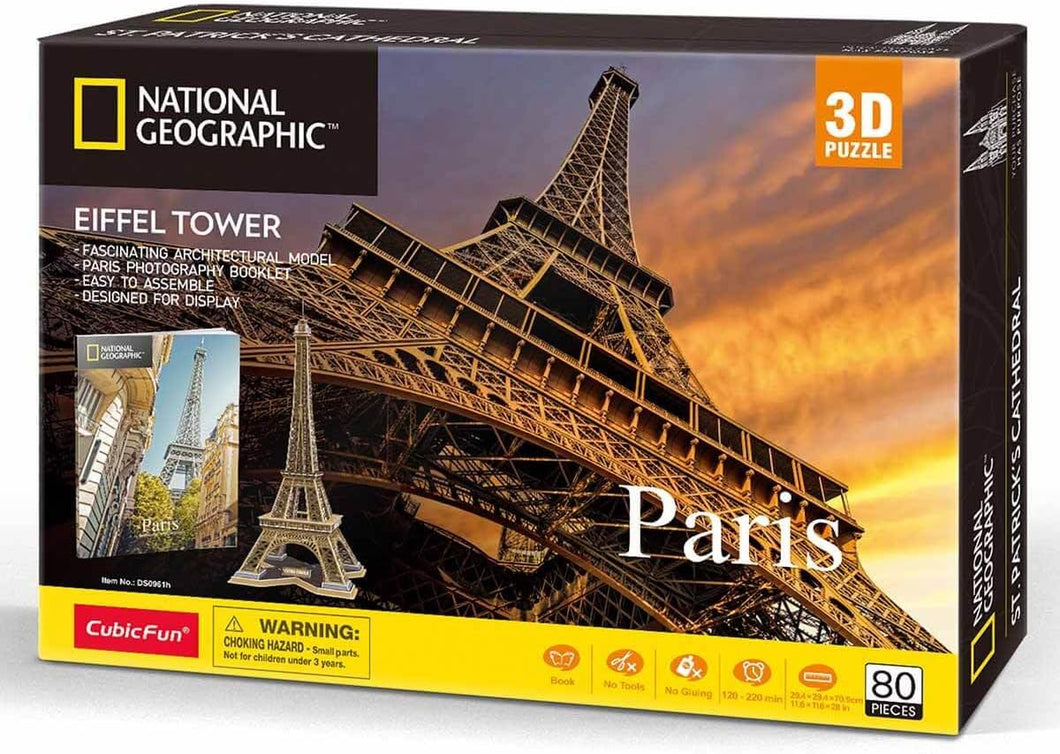 ROMPECABEZAS 3D NAT GEO EIFFEL TOWER 80 PIECES (DS0998h)