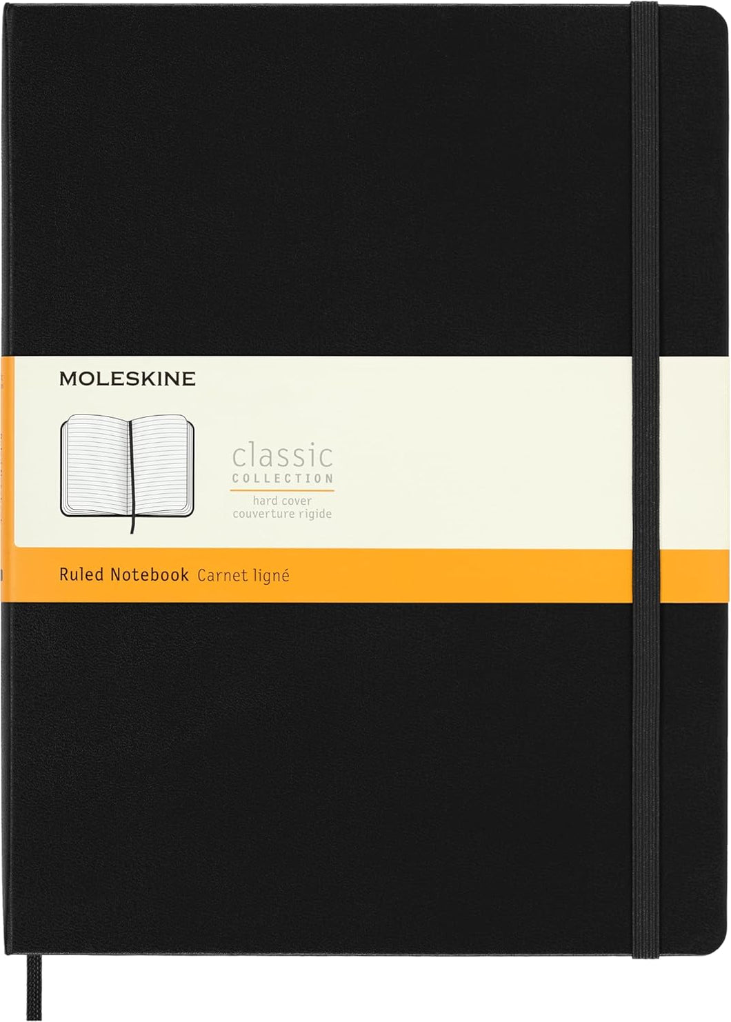 RULED NOTEBOOK XLARGE HARD COVER BLACK