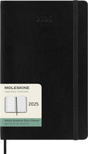 Cargar imagen en el visor de la galería, 12M WEEKLY NOTEBOOK LARGE BK BLACK SOFT COVER 2025
