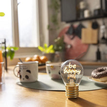 Cargar imagen en el visor de la galería, LAMPARA DE MESA BULB FICTION BE HAPPY (CLB0015)
