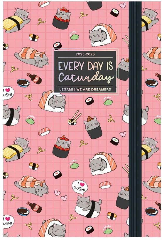 AGENDA 2026 DIARIA 12M PEQUEÑA PHOTO SUSHI CAT