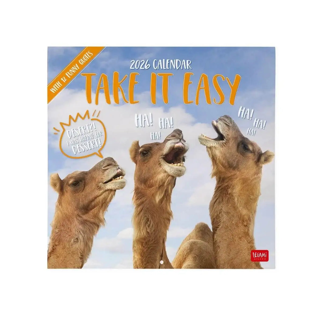 CALENDARIO 2026 DE PARED TAKE IT EASY