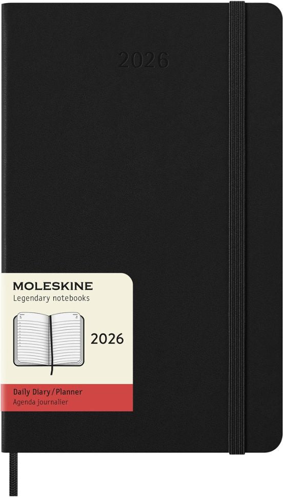 AGENDA 2026 12M DAILY LARGE BLACK HARD COVER AGENDA 2026