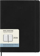 Cargar imagen en el visor de la galería, AGENDA 2026  12M MONTHLY EXTRA LARGE BLACK SOFT COVER
