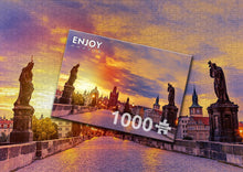 Cargar imagen en el visor de la galería, ROMPECABEZAS CHARLES BRIDGE AT SUNSET PRAGUE 1000 PCS (ENJOY-1284)
