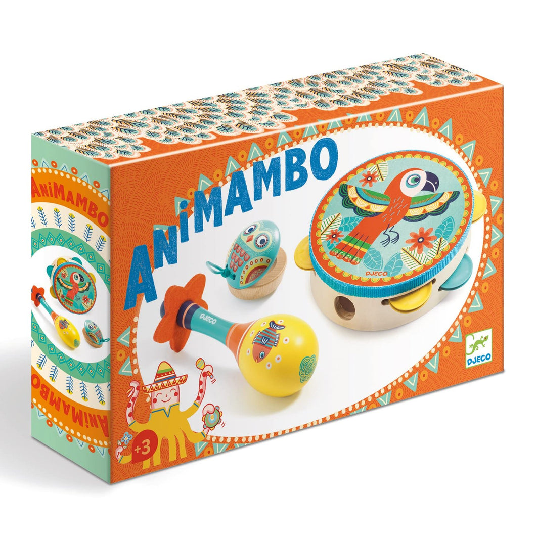 SET 3 INSTRUMENTOS PANDERETA MARACAS Y CASTAÑUELAS (DJ6016)