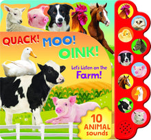 Cargar imagen en el visor de la galería, QUACK MOO OINK LISTEN TO ANIMALS AROUND THE FARM (BB)
