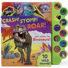 Cargar imagen en el visor de la galería, CRASH STOMP ROAR LISTEN TO DINOSAURS (BB)
