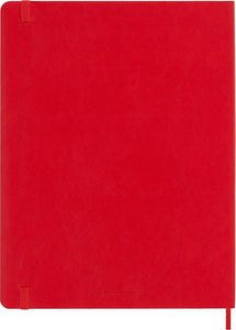 PLAIN NOTEBOOK XLARGE SOFT COVER RED