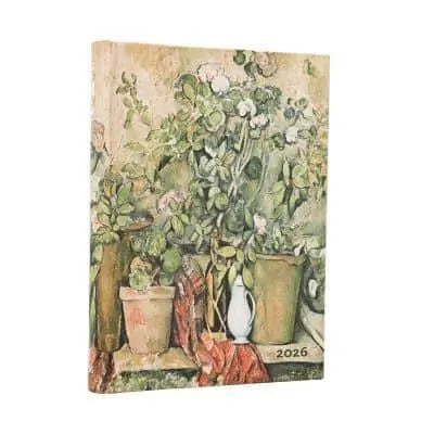 AGENDA 2026 CEZANNES TERRACOTTA POTS AND FLOWERS MIDI DIARIO