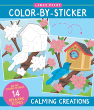 Cargar imagen en el visor de la galería, LIBRO COLOREAR CON STICKERS ILUSTRACIONES GRANDES CALMING CREATIONS (347282)
