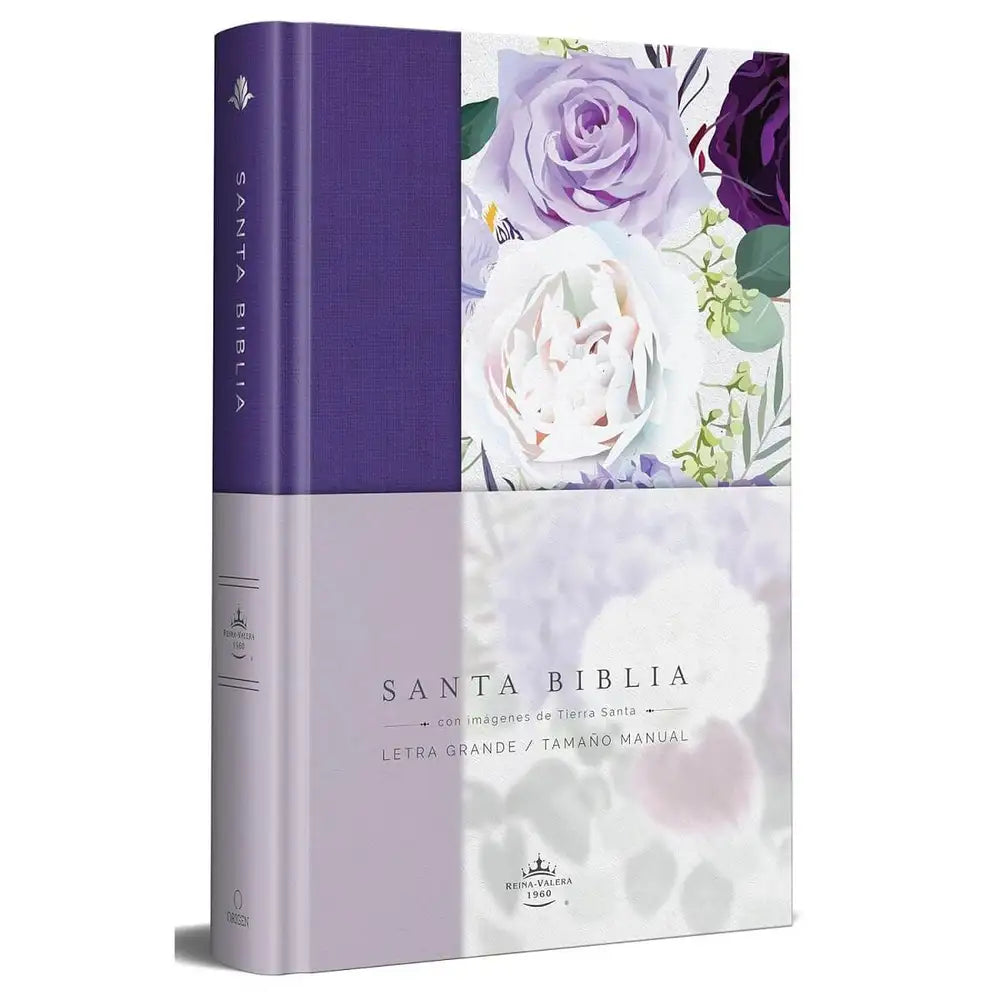 BIBLIA REINA VALERA 1960 LETRA GRANDE MORADA CON FLORES (TD)