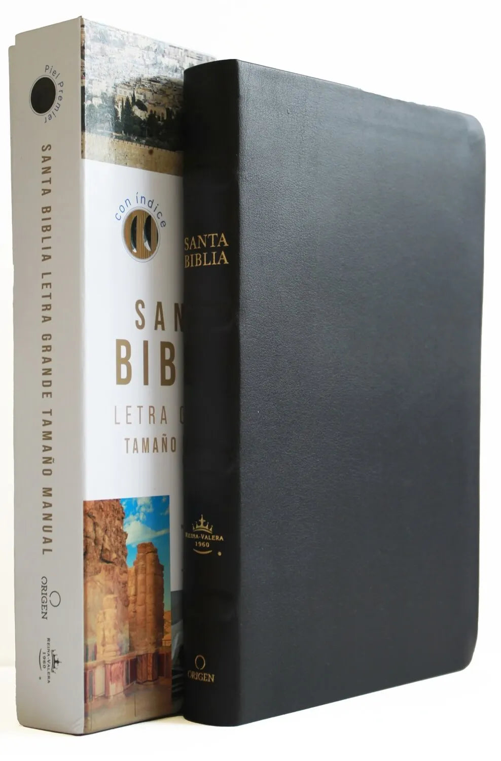 BIBLIA RVR60 PIEL PREMIER NEGRA CON INDICE