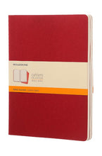 Cargar imagen en el visor de la galería, RULED CAHIER JOURNAL SET OF 3 XLARGE RED

