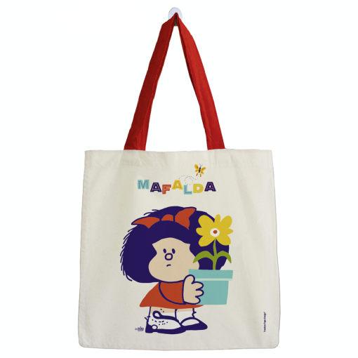 BOLSA ALGODON GRANDE MAFALDA PLANTITA (MAF-51-01)