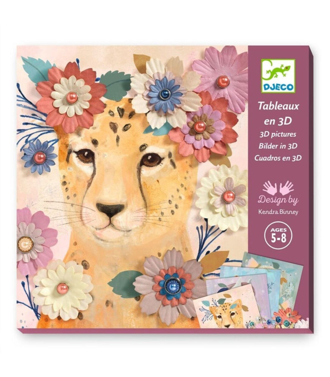 CAJA DE MANUALIDADES CUADROS 3D CORONAS DE FLORES (DJ09454)