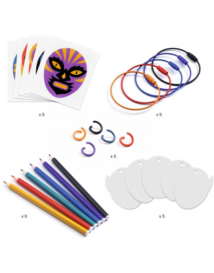 CAJA DE MANUALIDADES CREAR LLAVEROS LUCHADORES (DJ09486)