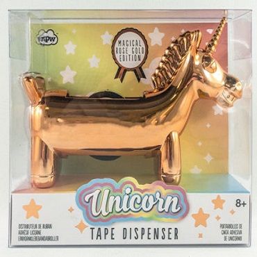 DISPENSADOR DE CINTA ROSE GOLD UNICORN TAPE DISPENSER (TJX82098)