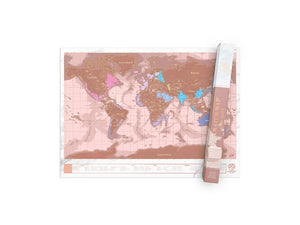 MAPA SCRATCH MAP ROSE GOLD EDITION