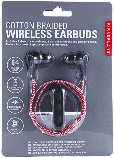 AUDIFONOS INALAMBRICO COTTON BRAIDED WIRELESS EARBUDS RED (US155-RD)