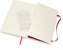 Cargar imagen en el visor de la galería, RULED NOTEBOOK LARGE SOFT COVER SCARLET RED
