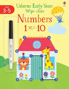 EARLY YEARS WIPE CLEAN NUMBERS 1 TO 10