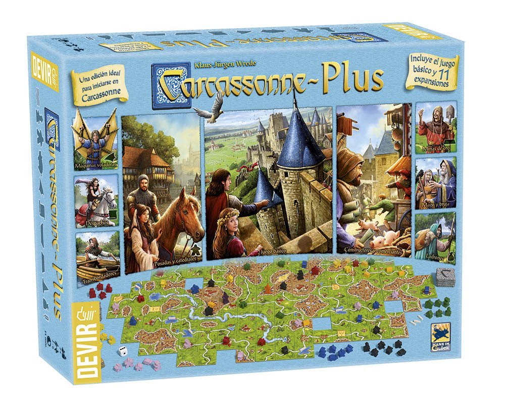 JUEGO DE MESA CARCASSONNE PLUS JUEGO BASICO + EXPANSIONES (BGCARPLUS3)