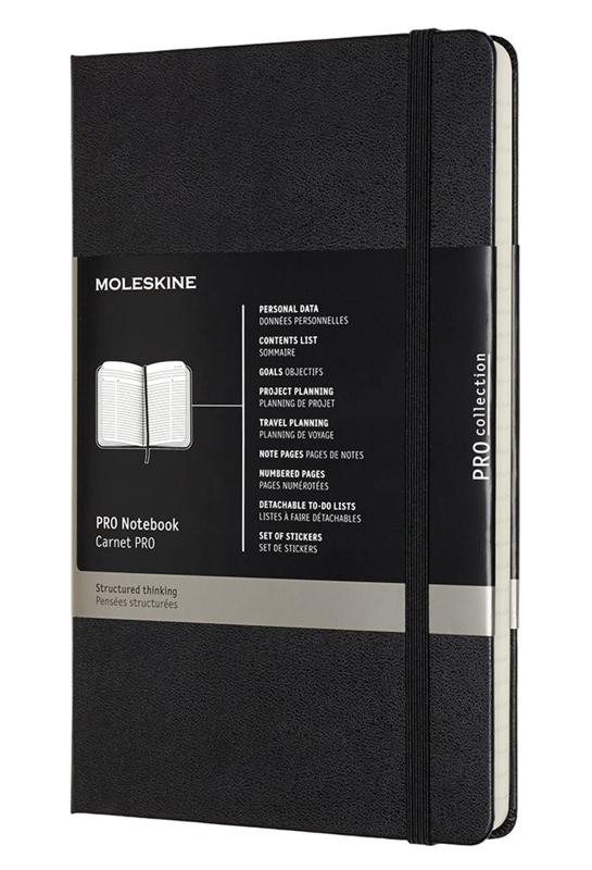 PROFESSIONAL NOTEBOOK LARGE HARD COVER BLACK