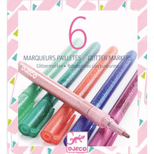 Cargar imagen en el visor de la galería, SET 6 ROTULADORES CON PURPURINA COLORES PASTEL (DJ08877)
