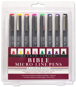 SET 8 LAPICEROS DE PUNTA FINA PARA BIBLIA (9868)