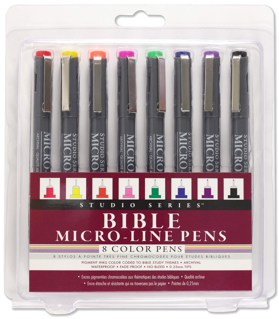 SET 8 LAPICEROS DE PUNTA FINA PARA BIBLIA (9868)
