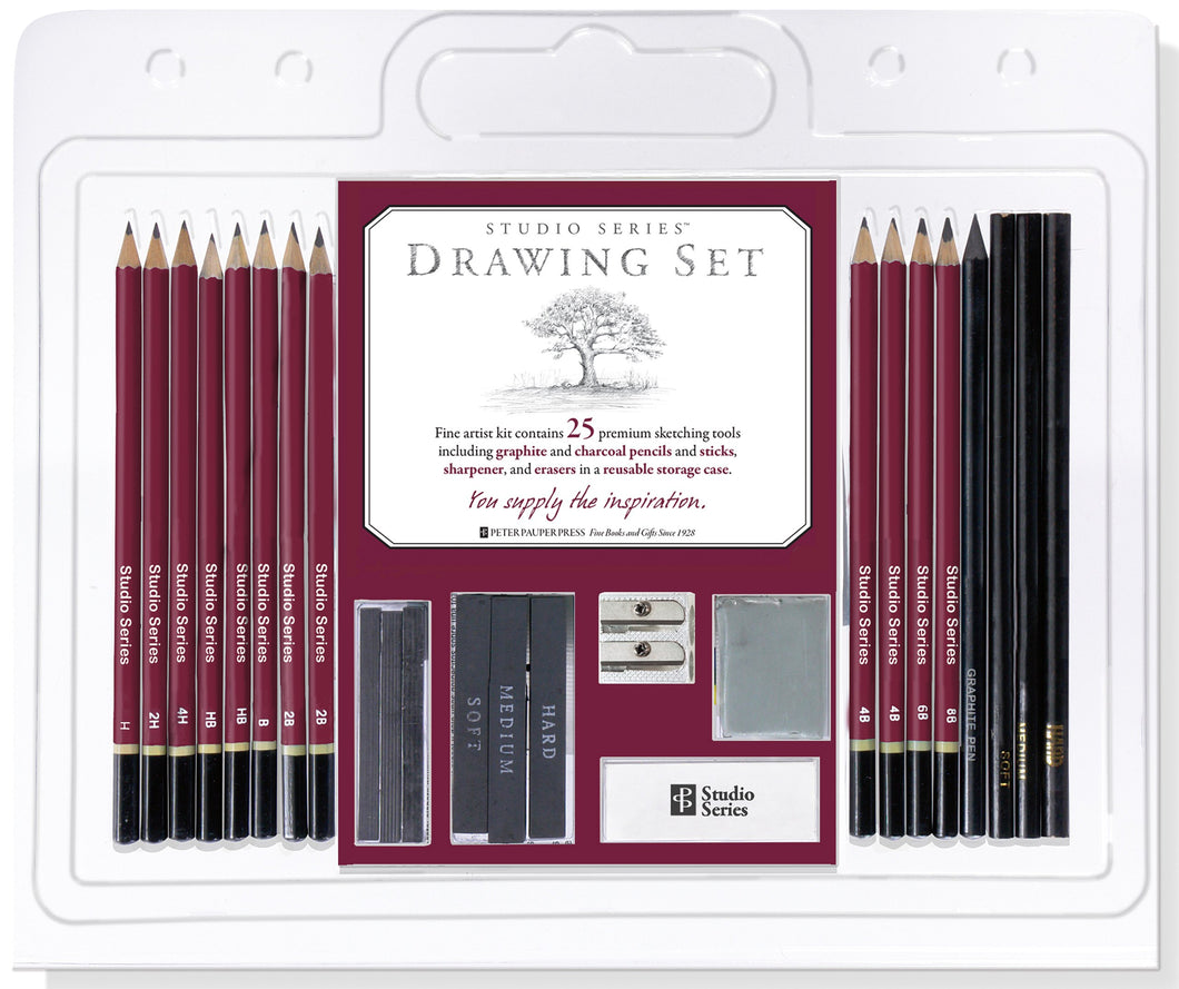SET DE LAPICES Y ACCESORIOS PARA DIBUJO 26 PC (0200)